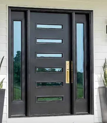 Contemporary Black Entry Door
